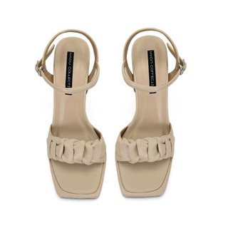 [BST NHÃ] Giày Sandal Cao Gót 10P Đế Vuông Quai Ngang Đan Dây BELLE HADU M983 Da PU Cao Cấp BH 12T