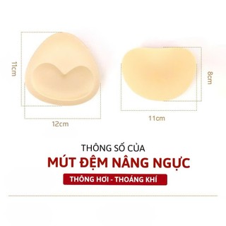 Miếng dán độn ngực VANVENE AD10, miếng lót rời silicon hình tam giác nâng ngực 3cm