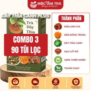 Combo 3 Hộp Trà Dây Thìa Canh - Hỗ Trợ Ngủ Ngon, Cân Bằng Huyết Áp, Thanh Nhiệt Cơ Thể