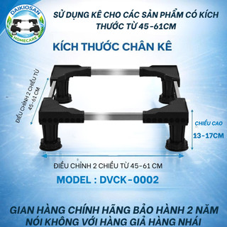 Chân đế máy giặt, tủ lạnh, máy rửa chén Daikiosan inox - Hàng Chính Hãng [Hỏa tốc HCM]
