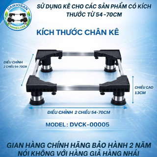 Chân đế máy giặt, tủ lạnh, máy rửa chén Daikiosan inox - Hàng Chính Hãng [Hỏa tốc HCM]