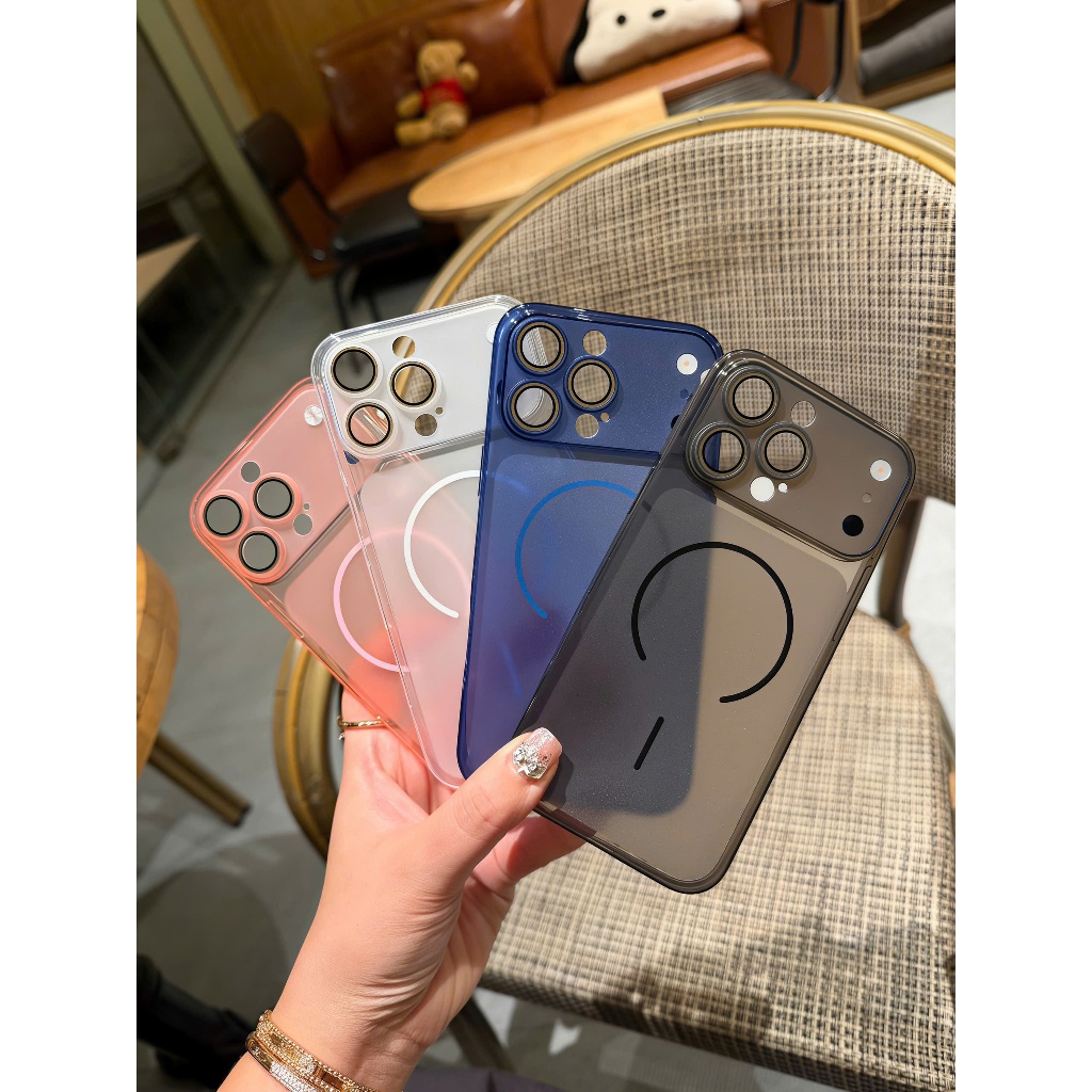 (U-4)Ốp nhám dẻo UltraThin siêu mỏng Bảo vệ camera Chống vân tay Sạc không dây dành cho iphone 17/16/15/14/13/12/pro/max