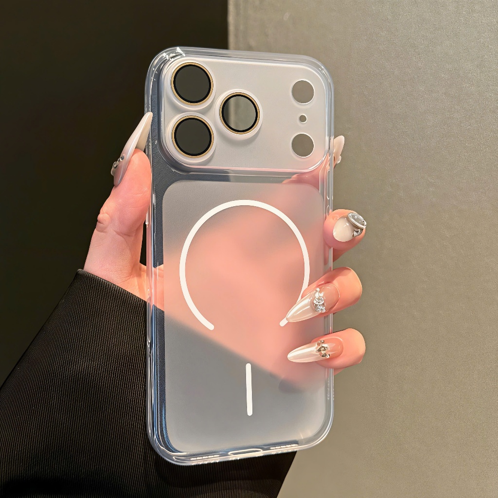 (U-4)Ốp nhám dẻo UltraThin siêu mỏng Bảo vệ camera Chống vân tay Sạc không dây dành cho iphone 17/16/15/14/13/12/pro/max