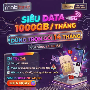 Sim 4G/5G 1 NĂM MIỄN PHÍ MXH100 12FHCM VD100Y D159V UMAX50N U1500 SD135 MXH100 12MDT150 SIM 4G VINAPHONE SIM 4G VIETTEL