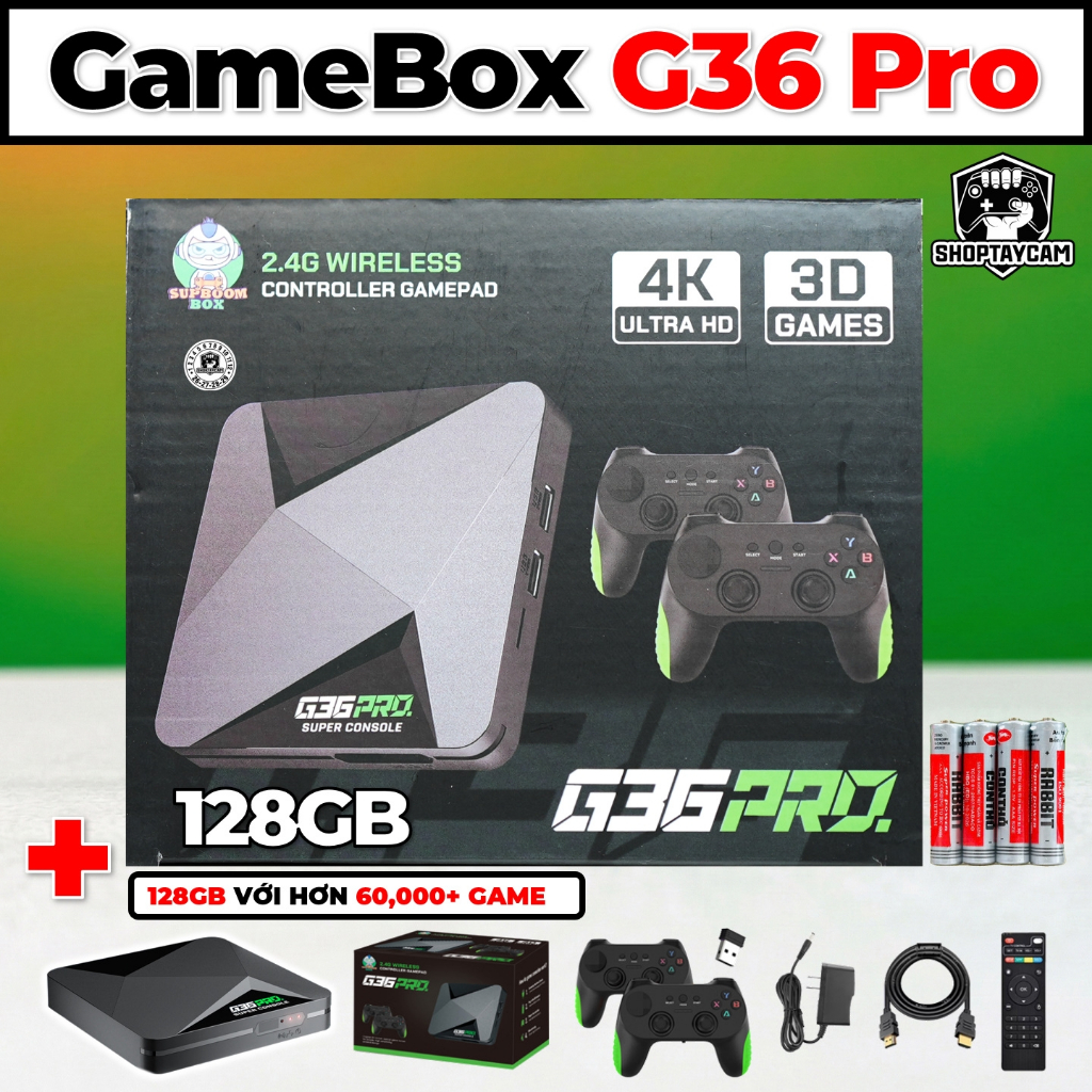 Máy Chơi Game GAMEBOX G36 PRO Mới 2026 HDMI TIVI, 64GB 128GB 25 Hơn ...