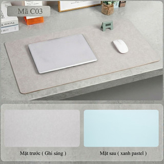 Lót Chuột Cỡ Lớn Da PU 2 Mặt Kích Thước 40x60cm - Chống Nước 100% - Chống Xước - Chống Bụi