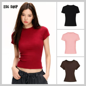 Áo thun Baby Tee Siêu Ôm body, thun tăm lạnh chất co dãn 4 chiều thấm hút tốt.