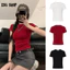 Áo thun Baby Tee Siêu Ôm body, thun tăm lạnh chất co dãn 4 chiều thấm hút tốt.