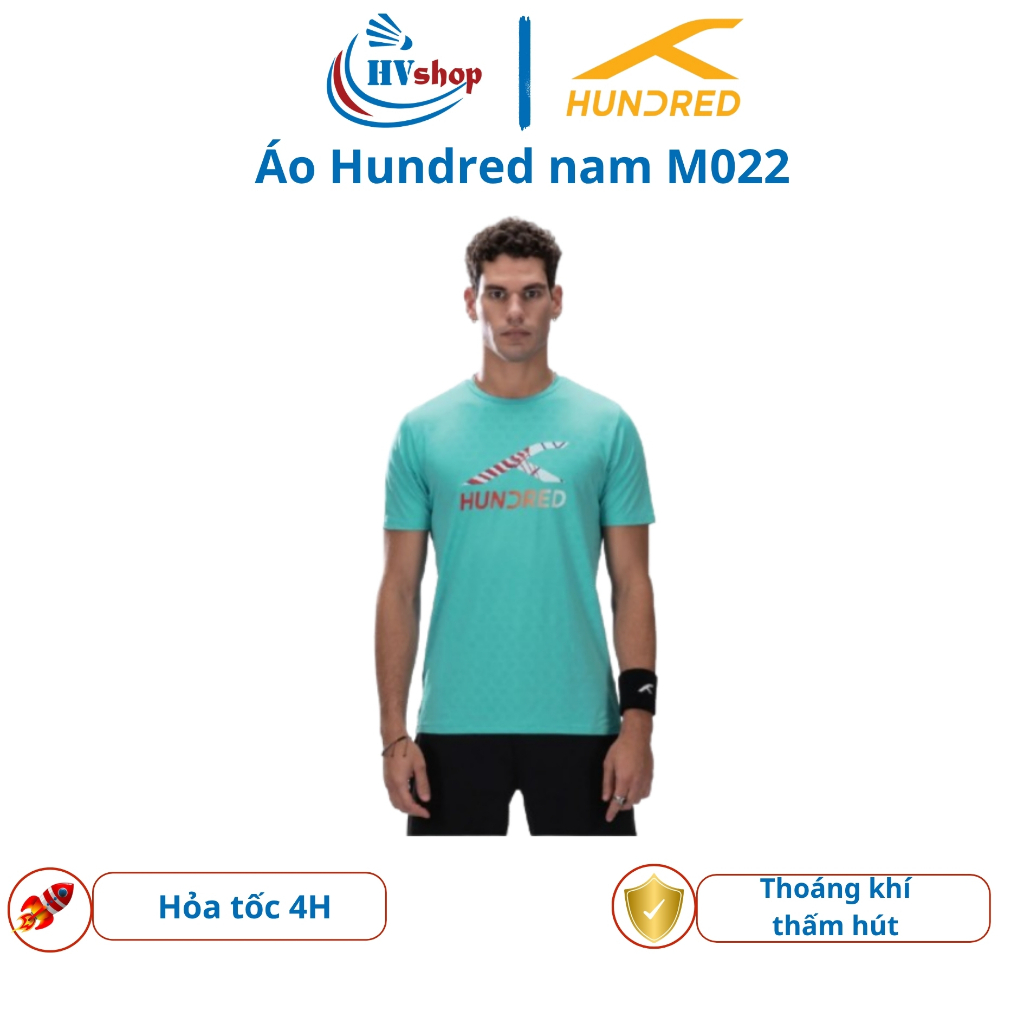 Áo cầu lông Hundred M022 chính hãng, Unisex, thoáng khí, thấm hút mồ hôi tốt - HVShop