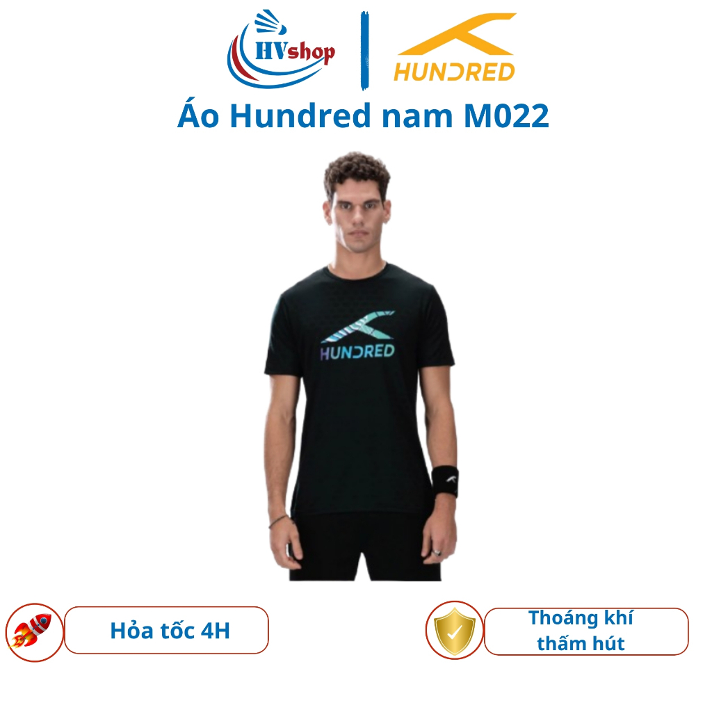 Áo cầu lông Hundred M022 chính hãng, Unisex, thoáng khí, thấm hút mồ hôi tốt - HVShop
