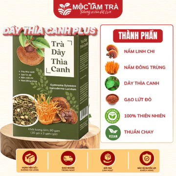 Trà Dây Thìa Canh Nấm Linh Chi Đônh Trùng Hạ Thảo Hộp 30 gói
