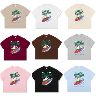 Áo thun BOXY Form Unisex Halev Brand in hình Vịt lướt sóng dễ thương chất Cotton Premium 260gsm