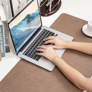 Pad Chuột Cỡ Lớn Da PU 2 Mặt Màu Nâu/Nâu Nhạt - Chống Nước 100% - Chống Xước - Chống Bụi