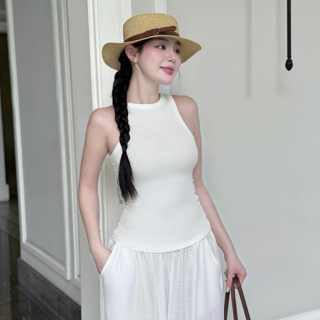 Áo Ba Lỗ Nữ Cotton Mịn JUSTDUN Áo 2 Dây Nữ Tanktop đi tập đi chơi thoải mái B61