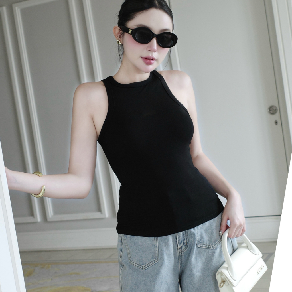 Áo Ba Lỗ Nữ Cotton Mịn JUSTDUN Áo 2 Dây Nữ Tanktop đi tập đi chơi thoải mái B61