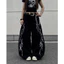 Quần Jean Ống Cong Flame Silver , Quần Jean Nam Nữ Ống Rộng- Street Pant Bum Bum STU
