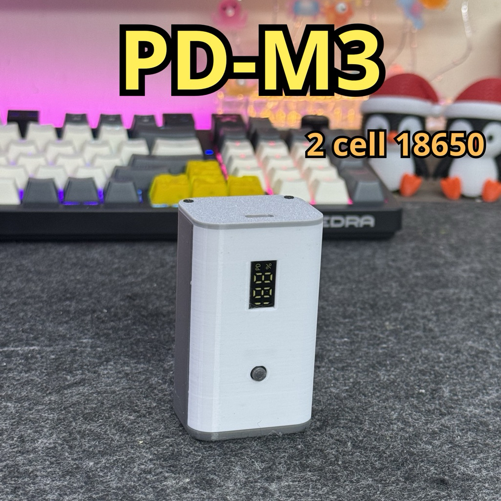MẠCH & BOX SẠC DỰ PHÒNG PD-M3 chip IP5356 – 22.5W (2 cell 18650)-PD ...