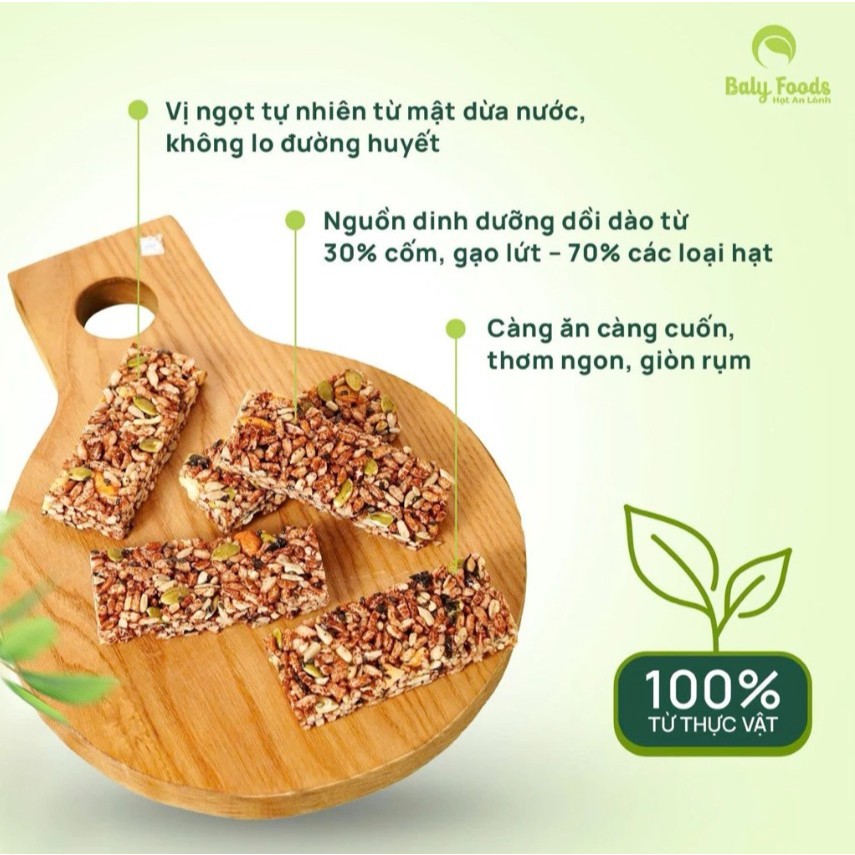 Thanh Gạo Lứt Rong Biển BALYFOODS Dinh Dưỡng Cho Người Ăn Kiêng, Mẹ Bầu, Giữ Dáng,Siêu Hạt