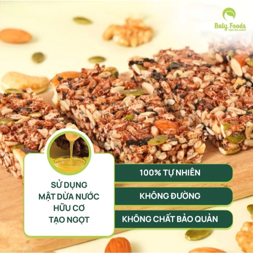 Thanh Gạo Lứt Rong Biển BALYFOODS Dinh Dưỡng Cho Người Ăn Kiêng, Mẹ Bầu, Giữ Dáng,Siêu Hạt
