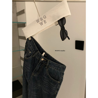𝐏𝐡𝐢𝐞𝐧 𝐖𝐆𝐖𝐄 | (Sẵn S) w9120 Quần jean Ống Suông Xanh Đậm 101-103cm