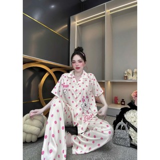Đồ Bộ Pijama Có Size Từ 40-75kg ,Có Nhiều Màu, Chất Vải Lụa LaTin (Lụa Mịn),Sang Đẹp Mát Mềm