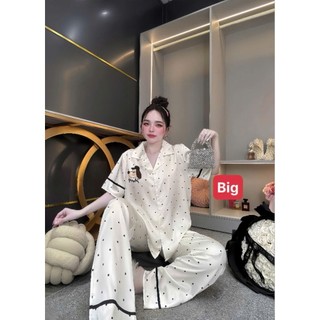 Đồ Bộ Pijama Có Size Từ 40-75kg ,Có Nhiều Màu, Chất Vải Lụa LaTin (Lụa Mịn),Sang Đẹp Mát Mềm