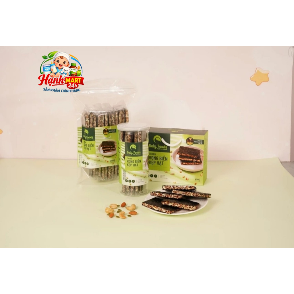 Thanh Rong Biển Kẹp Hạt BALYFOODS Dinh Dưỡng Cho Người Ăn Kiêng, Mẹ Bầu, Giữ Dáng,Siêu Hạt