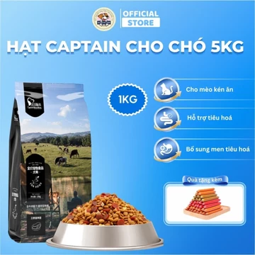 Hạt thức ăn cho chó Captain trộn lẫn thịt bò, phô mai, cá hồi, rau củ túi chiết - thức ăn hạt cho chó giahuypetshop