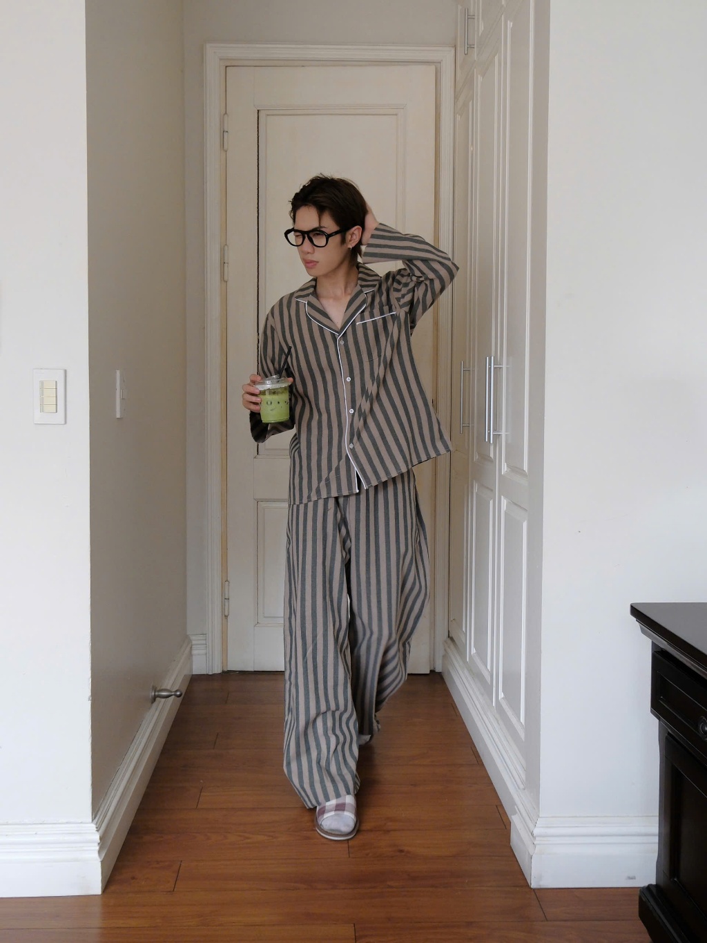 Set Đồ Ngủ NEWSEVEN STRIPED PYJAMA Form Rộng Nam Nữ SET.507