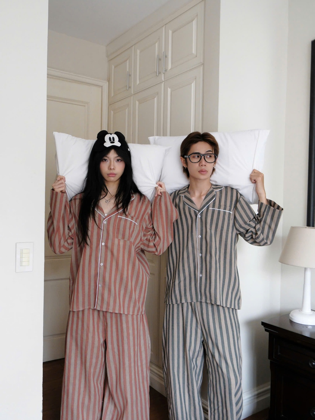 Set Đồ Ngủ NEWSEVEN STRIPED PYJAMA Form Rộng Nam Nữ SET.507