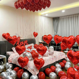 Set Trang Trí Phòng Cưới, Phòng Tân Hôn – Sang Trọng, Lãng Mạn, Kèm Bơm Tay, Băng Dính Và Hoa Hồng
