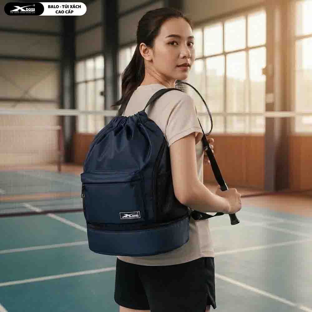 Balo Dây Rút Thể Thao Chống Thấm Nước, Có Ngăn Đựng Giày Xbags Wisdom XB 6005 Gọn Nhẹ Cá Tính!