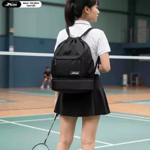 Balo Rút Thể Thao Có Ngăn Đựng Giày Riêng Xbags Wisdom XB 6004 Màu Đen, Gọn Nhẹ Cá Tính, Tiện Lợi!