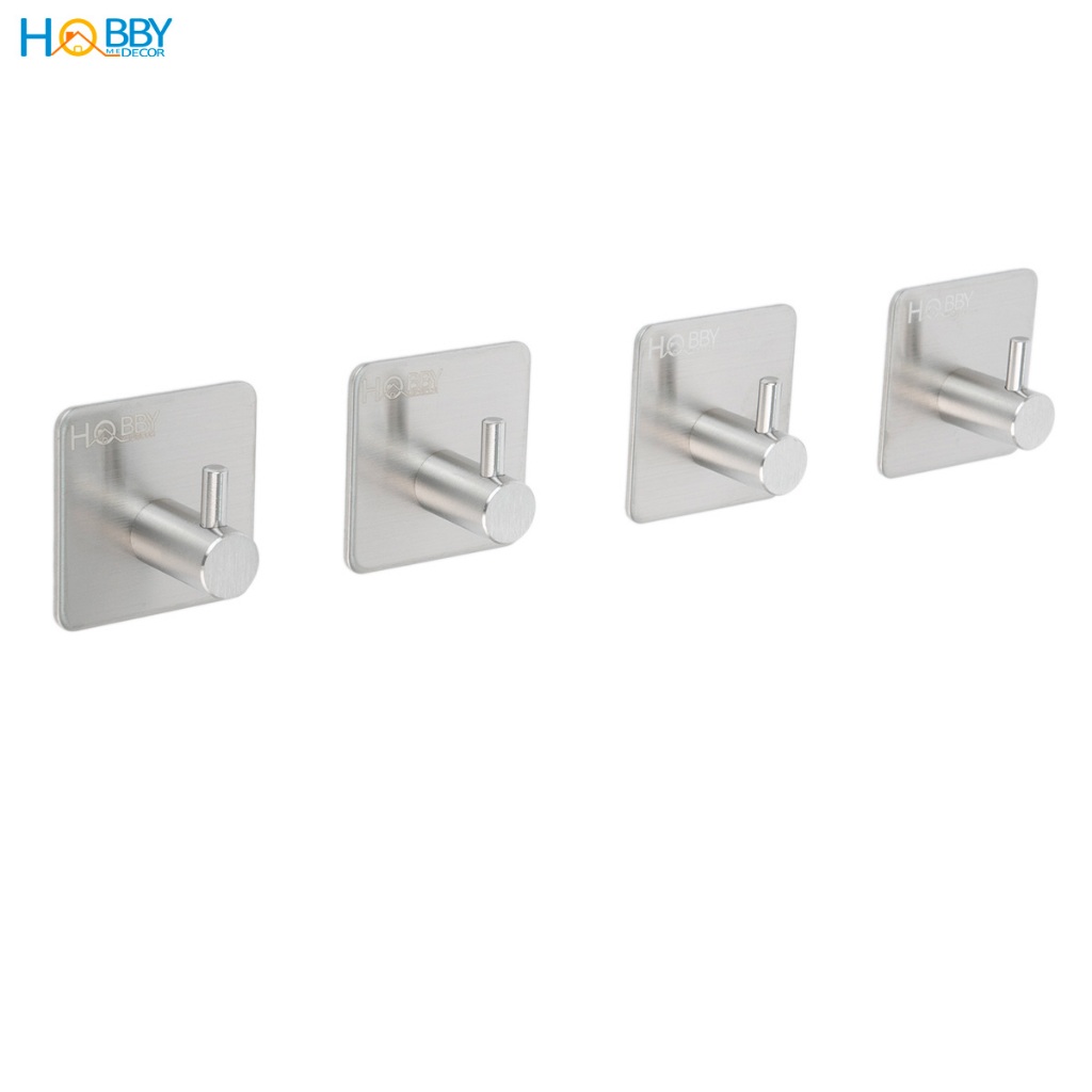 Combo 4 móc treo đồ dán tường inox 304 HOBBY Home Decor TV160-4
