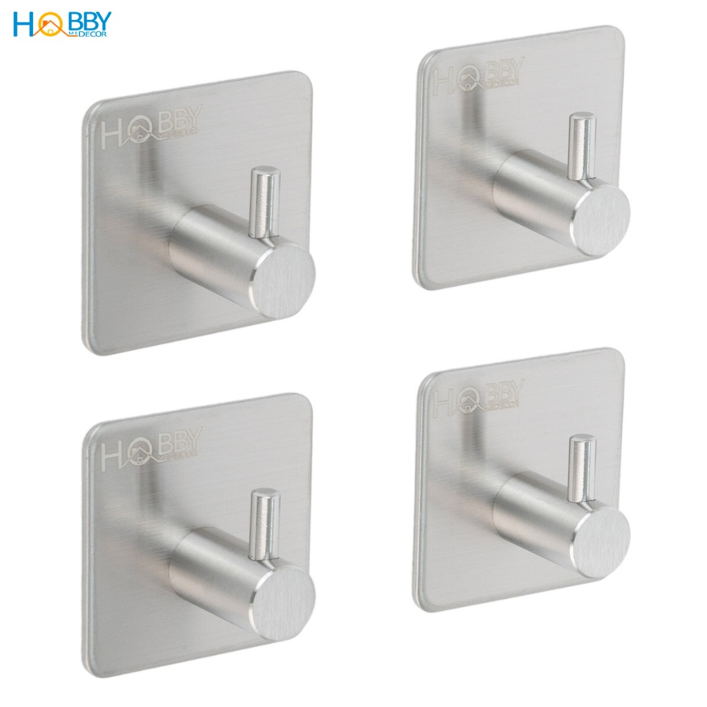 Combo 4 móc treo đồ dán tường inox 304 HOBBY Home Decor TV160-4