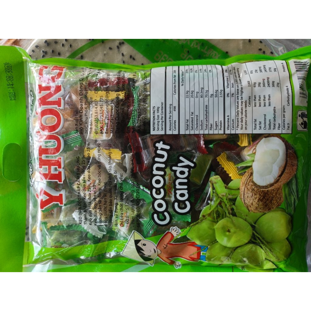 ( ít ngọt ) Kẹo dừa thập cẩm Ý Hương ( 500g ) -- đặc sản Bến Tre