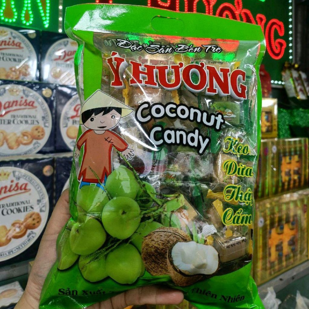 ( ít ngọt ) Kẹo dừa thập cẩm Ý Hương ( 500g ) -- đặc sản Bến Tre