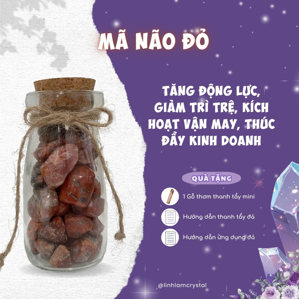 Lọ đá thạch anh chiêu tài lộc, thu hút may mắn, hanh thông sự nghiệp - Lọ đá vượng khí cao 100ml