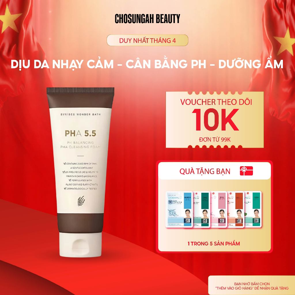 Sữa Rửa Mặt Dành Cho Da Nhạy Cảm Chosungah Wonder Bath Balancing Pha 5.5 Cleansing Foam 130Ml - Hình Ảnh Thực Tế