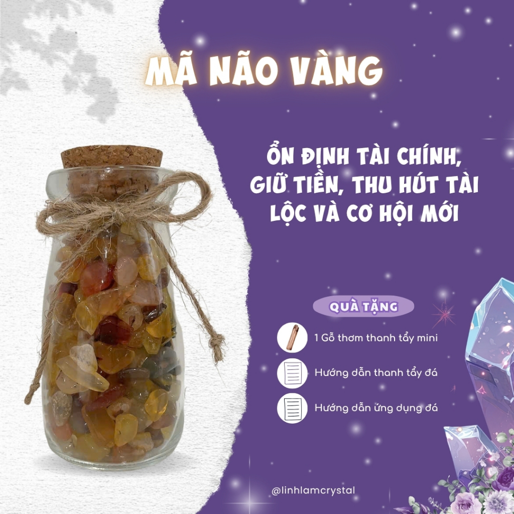 Lọ đá thạch anh chiêu tài lộc, thu hút may mắn, hanh thông sự nghiệp - Lọ đá vượng khí cao 100ml