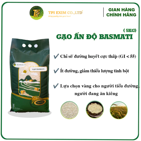 Gạo Ấn Độ Basmati Gạo Dài Phù Hợp Cho Người Ăn Kiêng, kiểm soát đường huyết