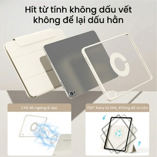 KTGGHG Dạng hút từ Bản nâng cấp Tháo rời được  Dùng cho iPad Gen 11/10 Air 4~5/6~8th(M2/M3/M4) 11"/10.9" 7~9th 10.2"