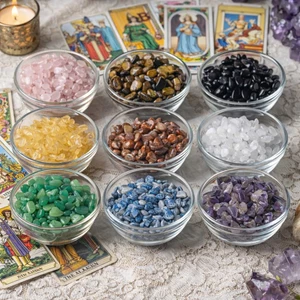 200g Đá Thanh Tẩy , Đá Năng Lượng - Thạch Anh vụn các loại, Dùng trong bài Tarot, Đá Mắt Hổ tự nhiên