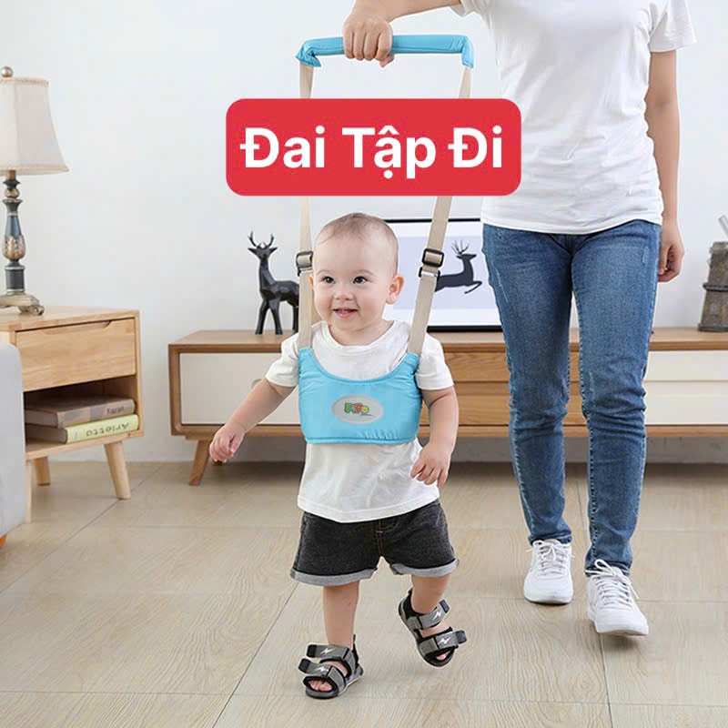 Đai Tập Đi Cho Bé Nhanh Biết Đi Có Tay Cầm Dắt Hỗ Trợ & Bảo Vệ Bé Tập Bò Tập Đứng, Lót Bông Ôm Ngực
