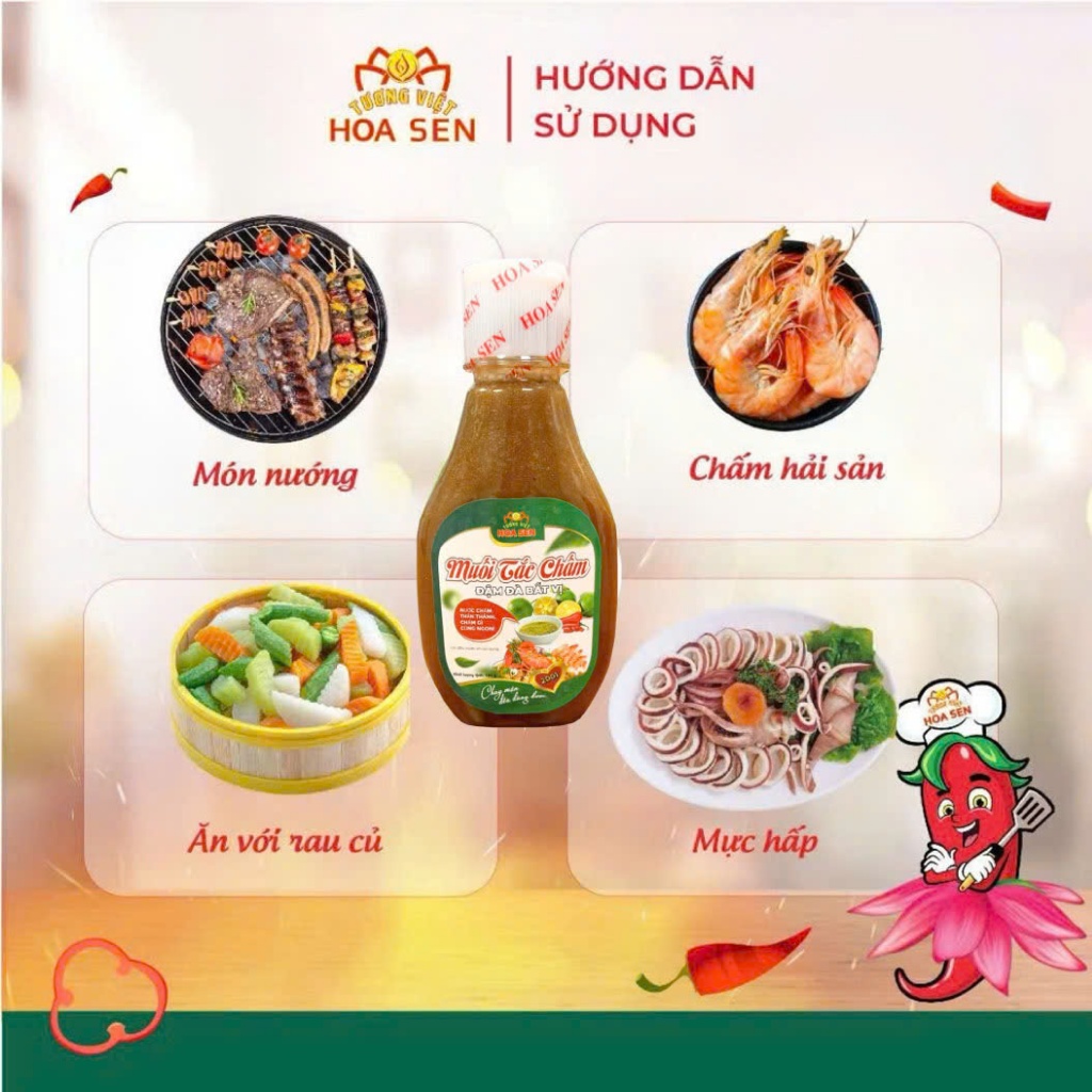 Muối tắc chấm, đậm đà hương vị - Tương Việt Hoa Sen
