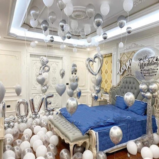 Set Bóng Happy Wedding Trang Trí Phòng Cưới Phòng Tân Hôn Tỏ Tình Siêu Đẹp, Sang Trọng HAPPY01