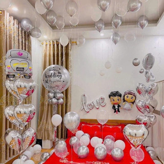 Set Bóng Happy Wedding Trang Trí Phòng Cưới Phòng Tân Hôn Tỏ Tình Siêu Đẹp, Sang Trọng HAPPY01