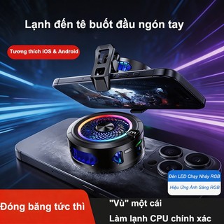 Quạt Làm Mát SR05 - Nam Châm + Kẹp lưng, Siêu Êm Cho Live Stream, Màn Hình LED Thông Minh, Tương Thích iPhone & Android