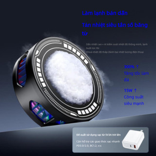 Quạt Làm Mát SR05 - Nam Châm + Kẹp lưng, Siêu Êm Cho Live Stream, Màn Hình LED Thông Minh, Tương Thích iPhone & Android
