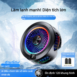 Quạt Làm Mát SR05 - Nam Châm + Kẹp lưng, Siêu Êm Cho Live Stream, Màn Hình LED Thông Minh, Tương Thích iPhone & Android